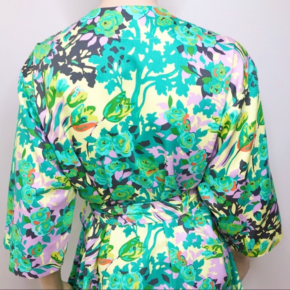 Free People Kimono Tropical Bridal Dress Robe - Picture 5 of 7